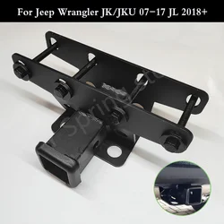 Trailer Tow Hitch 2INCH Car Receiver Hitch For Jeep Wrangler JK JL2007-2017 2018+ Heavy Duty Steel Trailer Tow Hook