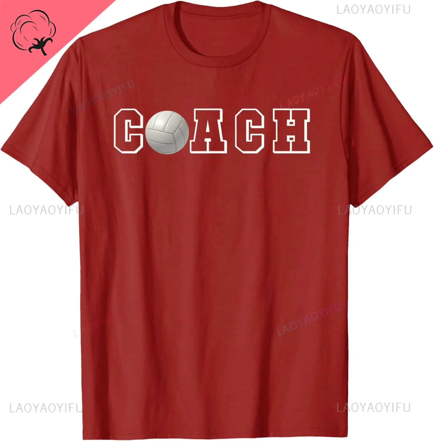 Volleyball Coach T-Shirt Cotton Unisex Summer Streetwear Tops Custom Printed Graphic T Shirts Customizable Camiseta Hombre