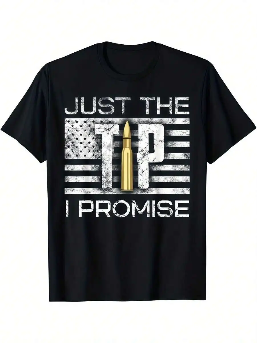 1 Pc Men's Clothing Flag Printed Black Tshirt, Graphic Tee, Summer Tops, Shirt, Unisex Casual Crew Neck Tshirt, Plus Size Men's