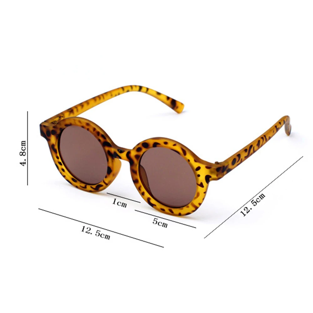 2024 New Fashion Children\'S Sunglasses Infant\'S Retro Solid Color Ultraviolet-Proof Round Convenience Glasses Eyeglass For Kids