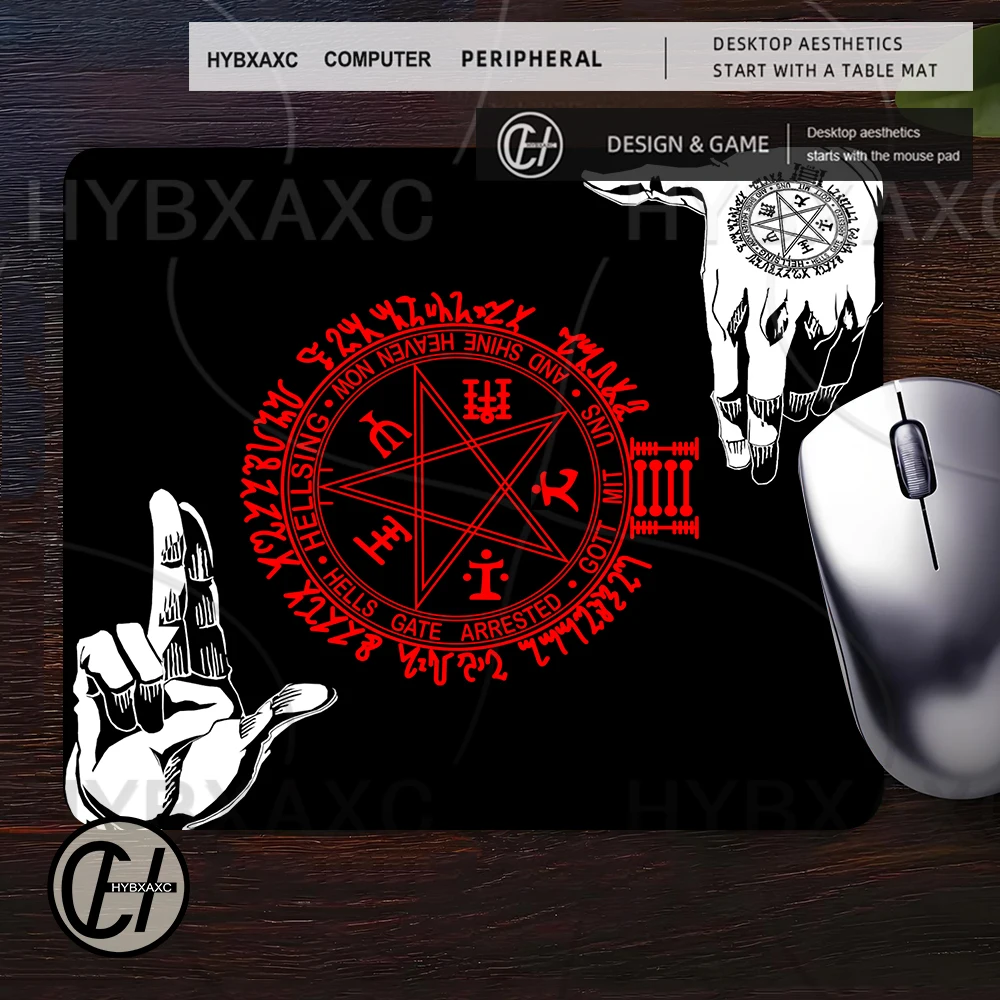 50x50cm Anime Mouse Pad Multiple sizes Large Square Computer Office Game Table Mats Hellsing Alucard Rubber Anti-slip Mousepads