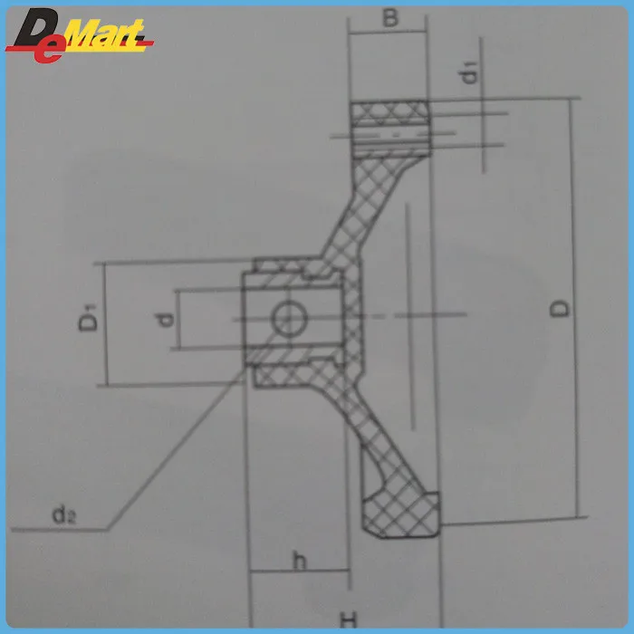 Bakelite Solid Handwheel With Revolving Handle DE 8313.2 JB/T 7273.2-94 GB4141.21-84 Product for Automation Machine