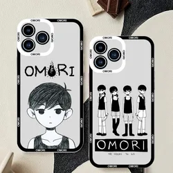 Cute Cartoon Omori Game Phone Case For iPhone 11 12 Mini 13 14 15Pro Max Transparent Shell