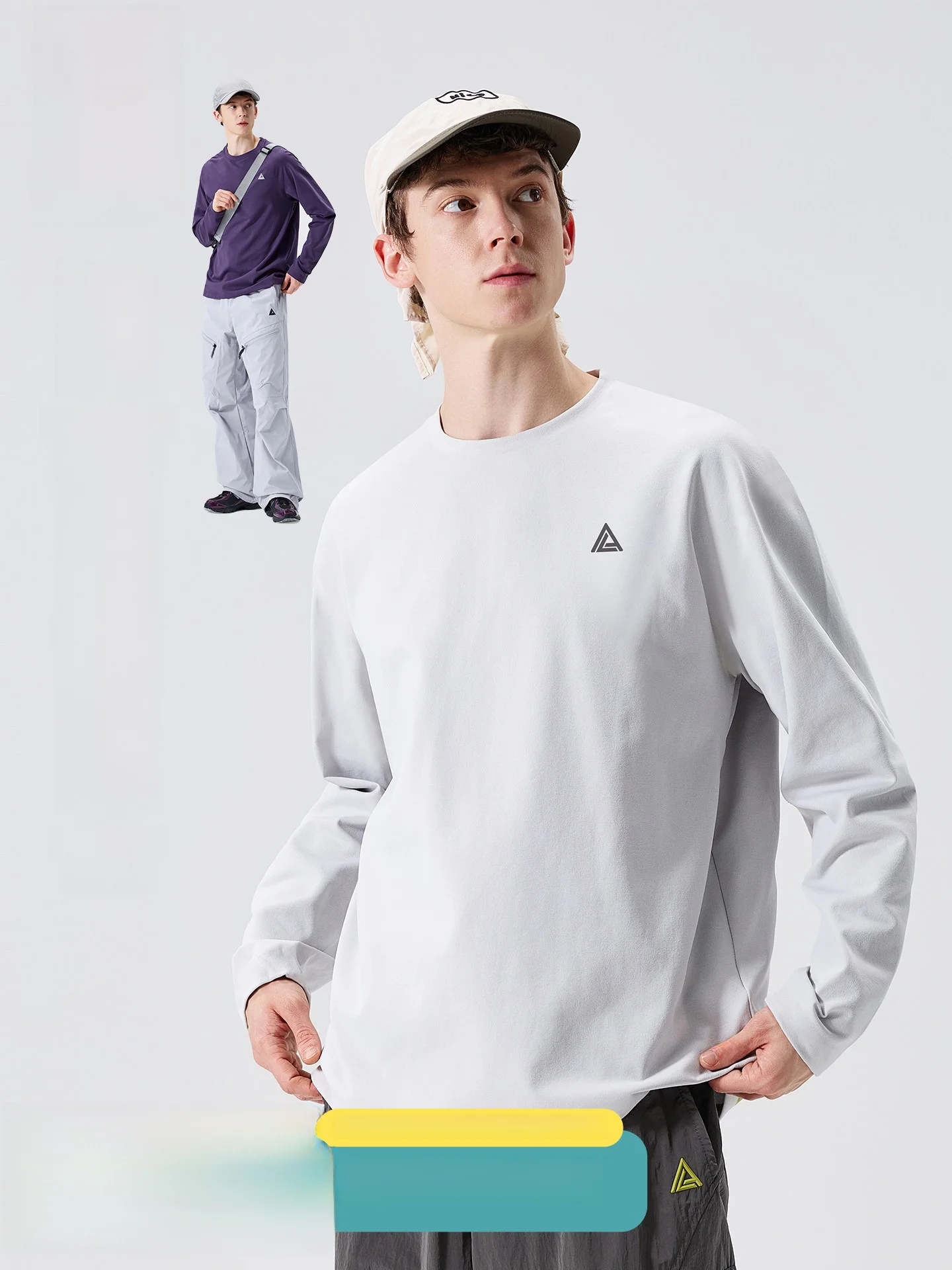 

Мужская дышащая футболка LAZY DAY TREND с длинным рукавом для активного отдыха, походов, модная летняя, из полиэстера, антибактериальная, с круглым вырезом