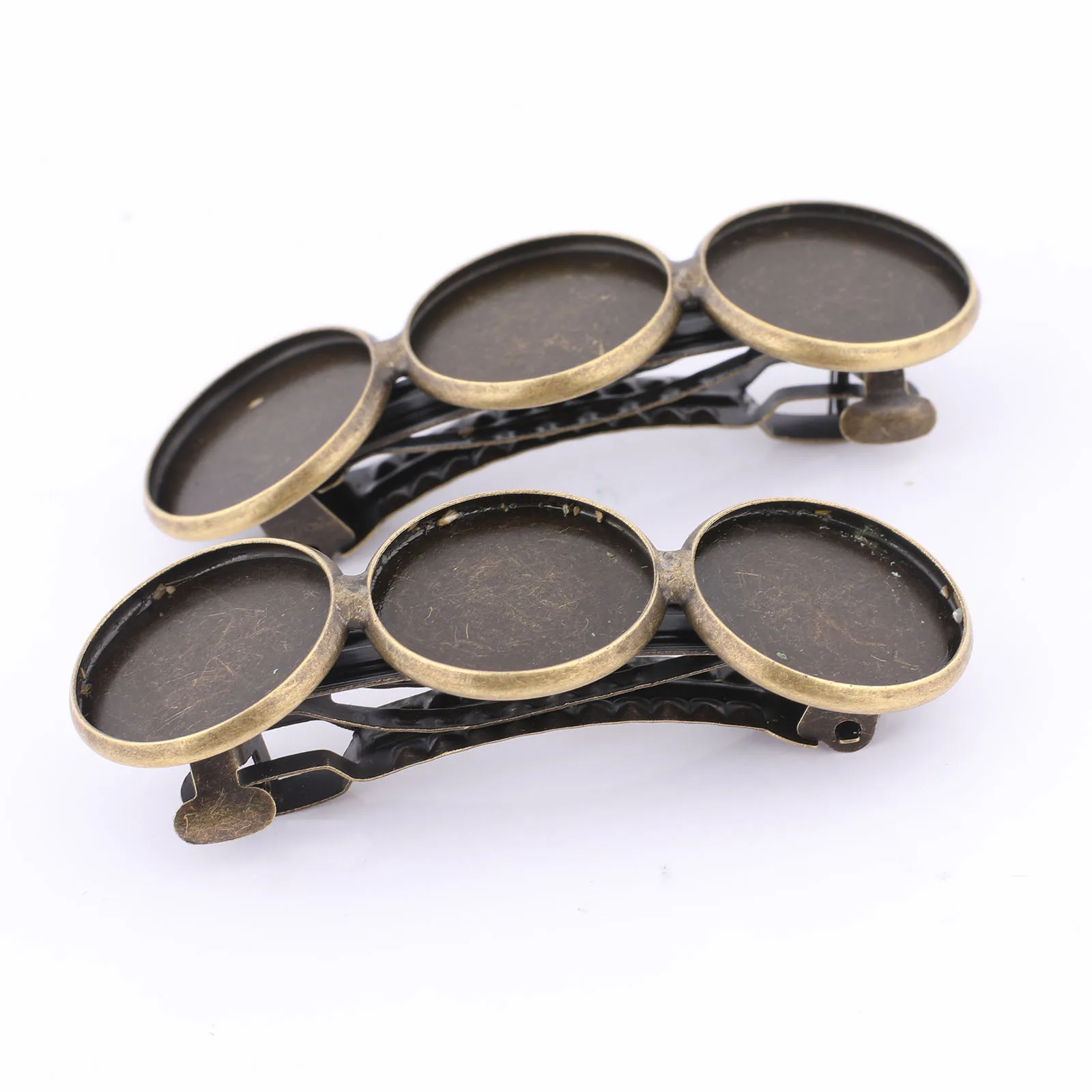 10pcs Antique Bronze Fit 16mm Cabochon Hair Clip Base Settings Findings Diy Bezel Hairclip Hairpin Blanks For Jewelry Making