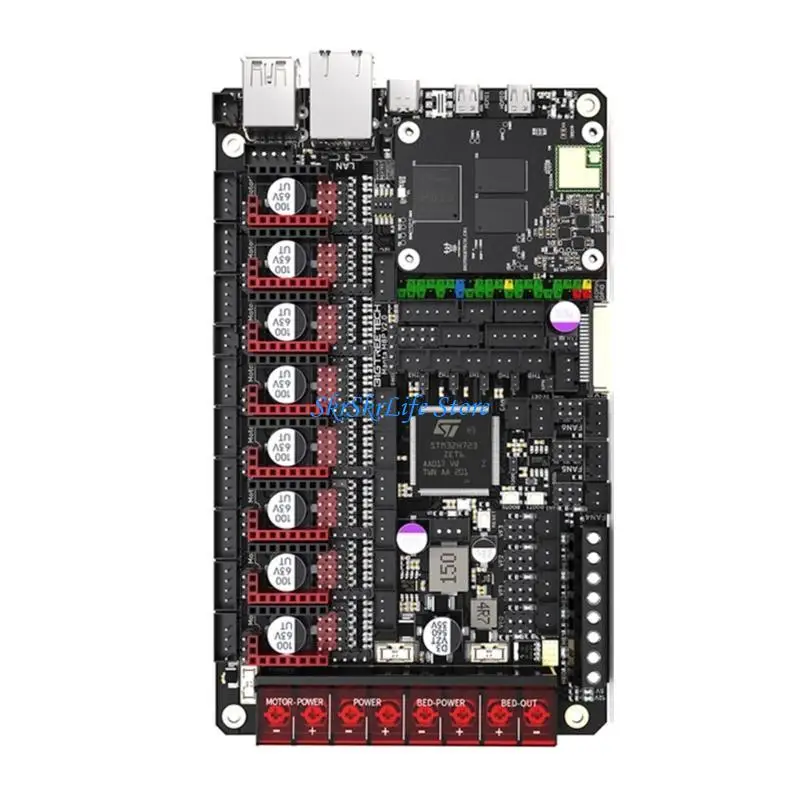 

E65E Manta M8P v2.0 Комплект управления набор 32 -бит Forraspberrypi STM32H723ZET6 MCU, предлагая мощную частоту 550 МГц