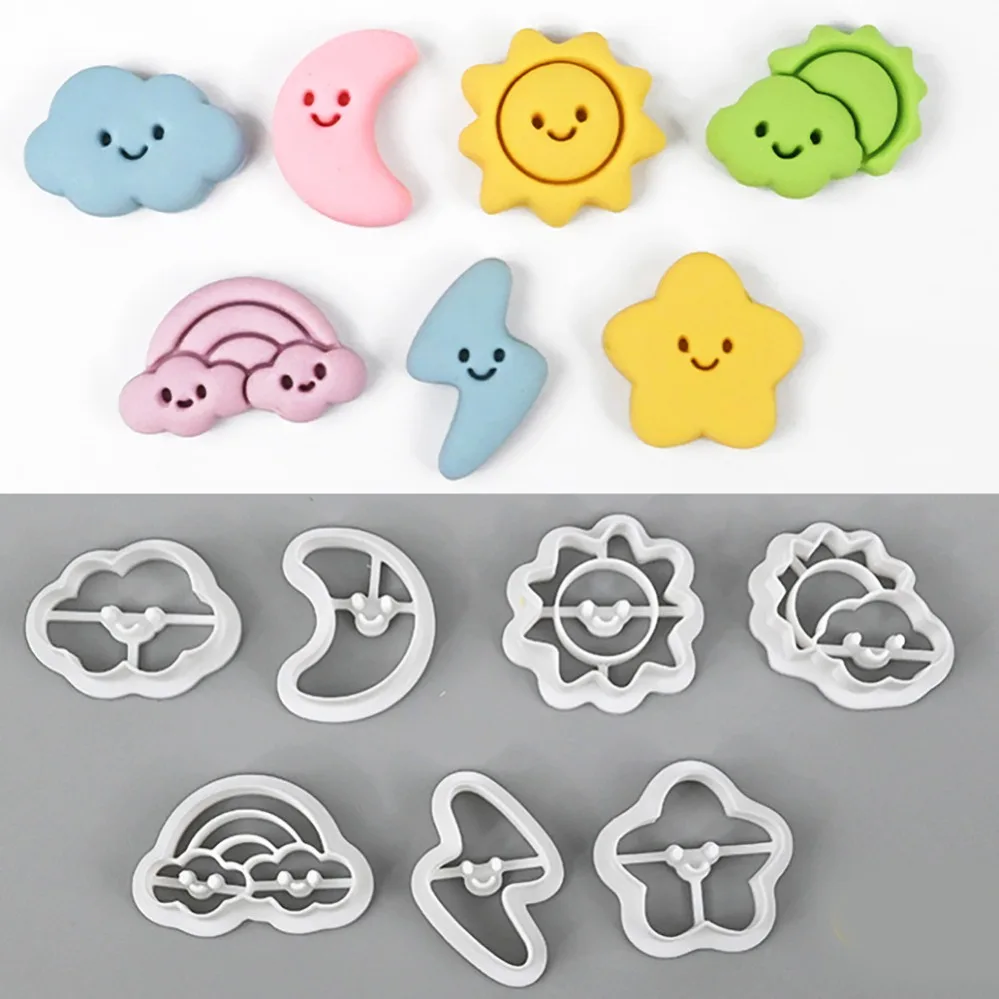 Cookie Cutters Moon Stars Sun Cookie Mold 3D Cake Fondant Cutting Mold DIY Kitchen Baking Tools view 4