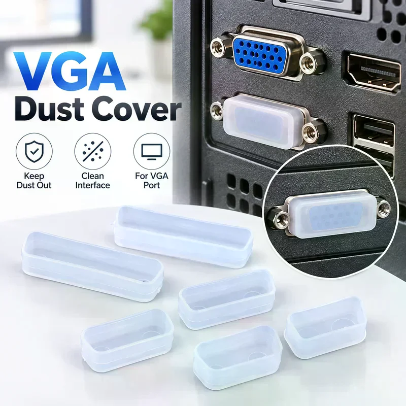 100Pcs DB9/15/25 VGA Dust Cap, Male & Female Serial Parallel Port Dust Cover, Protective Plug for Computer Anti-Dust Protection