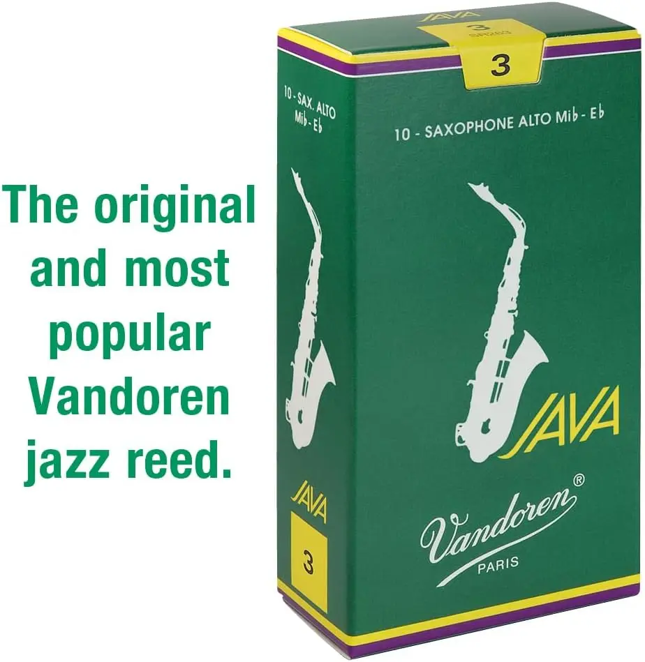 Alto Sax Reeds Strength 3, Box of 10 - Flexible & Bright Sound for Immediate Response