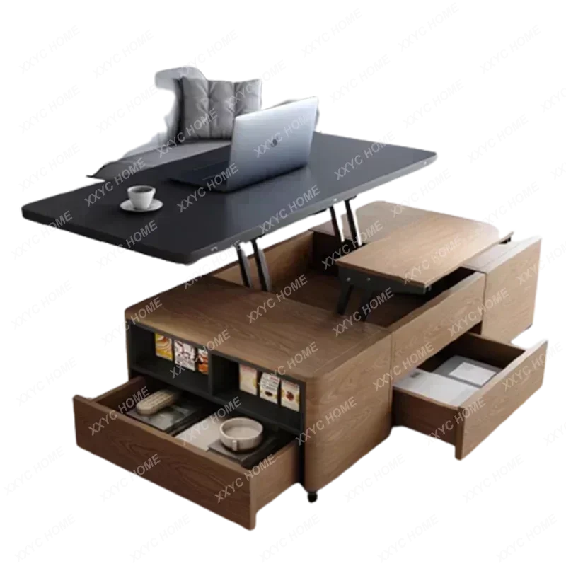 Storage Nordic Coffee Table Trau Lift Up Organizer Mesa Lateral Small Coffe Table Modern Minimalist Couchtisch Home Furniture