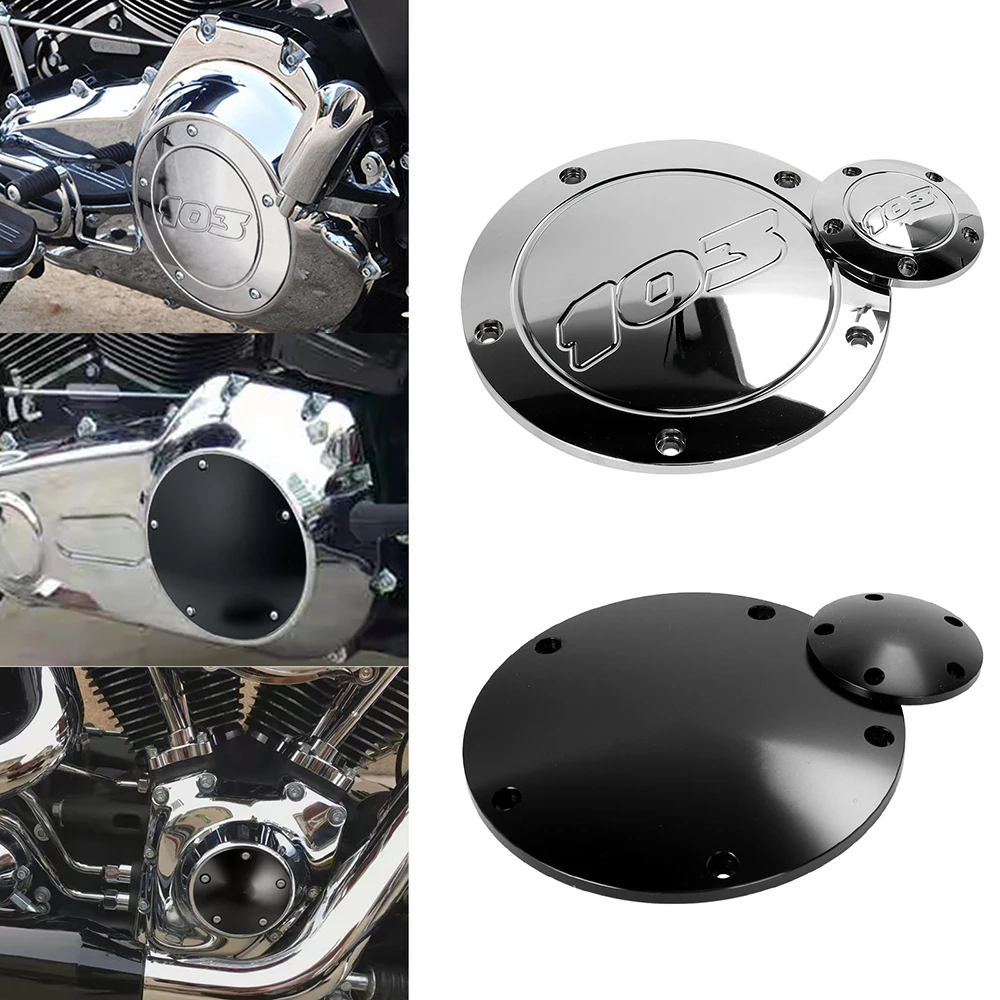 

Motorcycle 103 Derby Timing Engine Timer Cover 5 Holes For Harley Touring Dyna Softail Electra Glide Street Bob