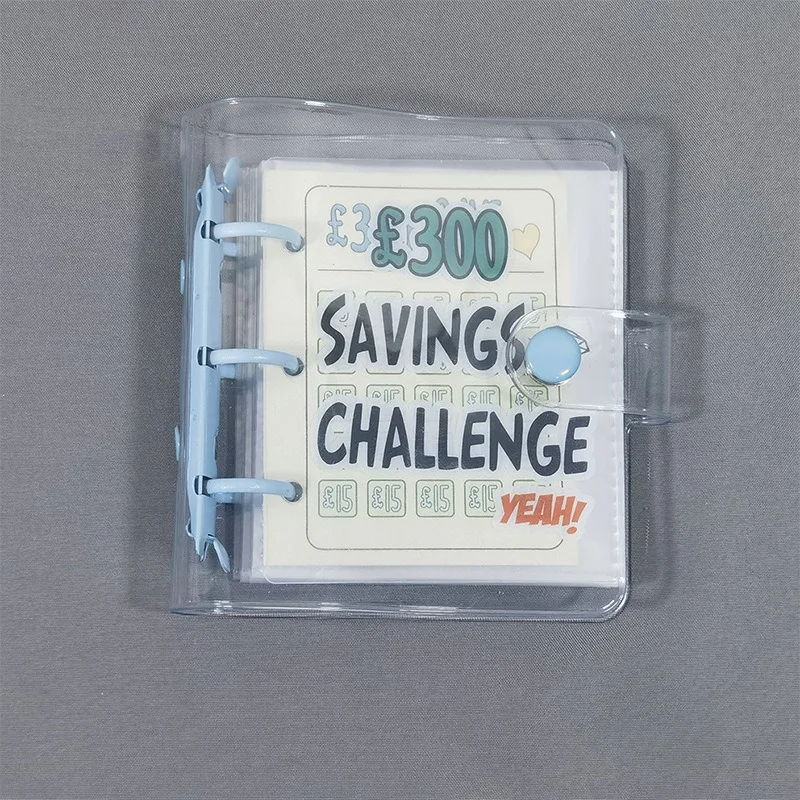 NewSavings Challenge Book Saving £1000 Money Binder Mini Portable Money Book Saving Loose-leaf Notebook Cash Budget Storage Book