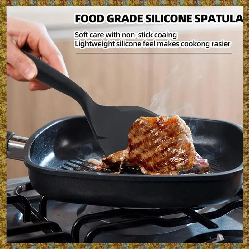 F-F シリコーンへらパンケーキシャベルオムレツへらターナー卵魚パンケーキキッチンスクレーパー
