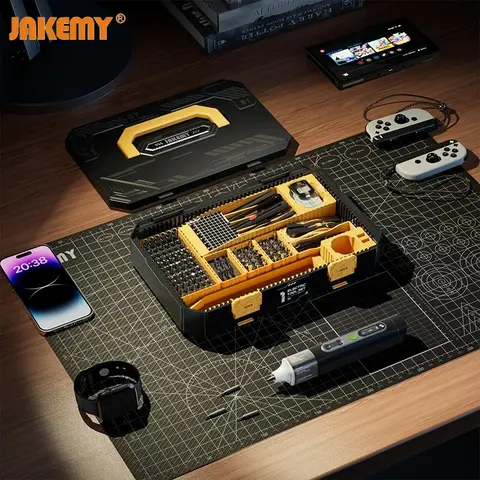 JAKEMY JM-8198 135 in1 무선 전기 스크루 드라이버 도구 세트 전화 노트북 스크루 드라이버 세트 수리 전기 모듈 형 도구 세트