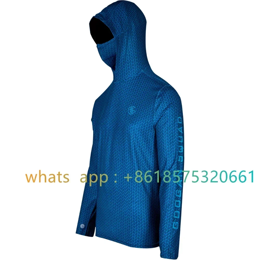 GOOGAN SQUAD Men Hoodie With Mask Long Sleeve Performance Fishing Clothing Camisa De Pesca Quick-drying Sun Protection Fishing view 4