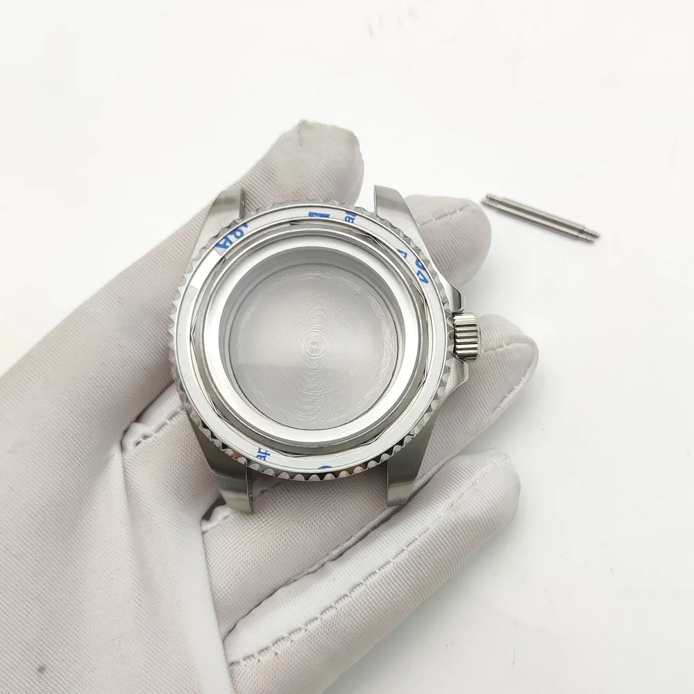 Peças de relógio mecânico automático masculino, vidro de safira, moldura luminosa, aço inoxidável 316L Sterile Dial, 42mm Case, 40mm