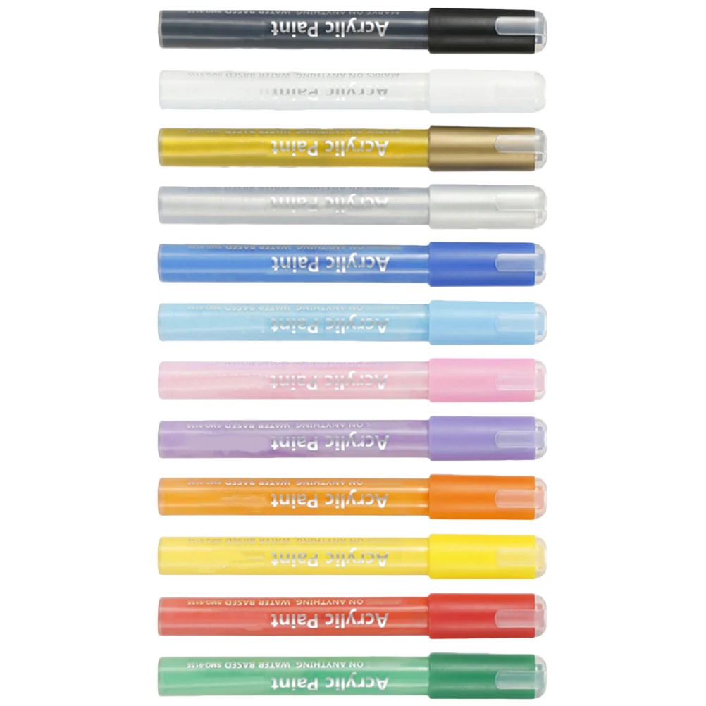 

12 Pcs Painted Marker Pen Portable Pens Drawing for Home Coloring Washable DIY Markers Pp Watercolor Student