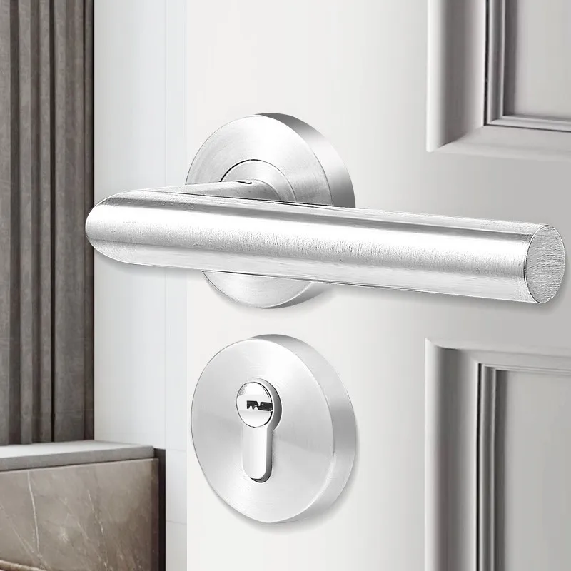 

Stainless Steel Door Lock Bedroom Mute Lock Indoor Wooden Door Split Door Lock Bathroom Access Door Anti-Theft Lock