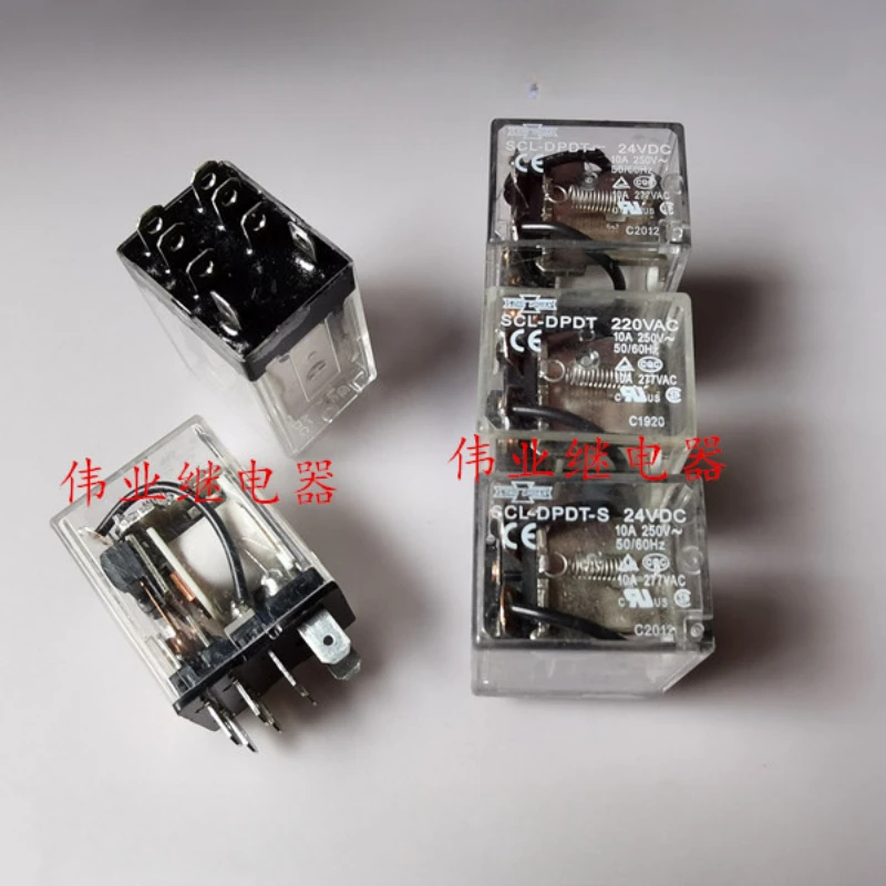 

（Brand-new）1pcs/lot 100% original genuine relay:SCL-DPDT 24VDC 220VAC SCL-DPDT-S Intermediate relay 8pins