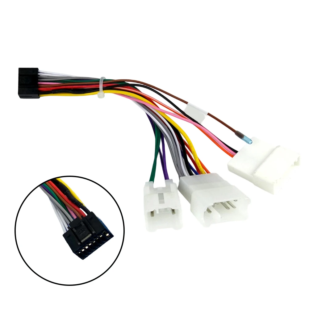 16 Pin Car Radio Connection Cable 12V Wiring Harness Adapter Cable For Android Car StereoRadio For Toyota Land Cruiser 2002-2006