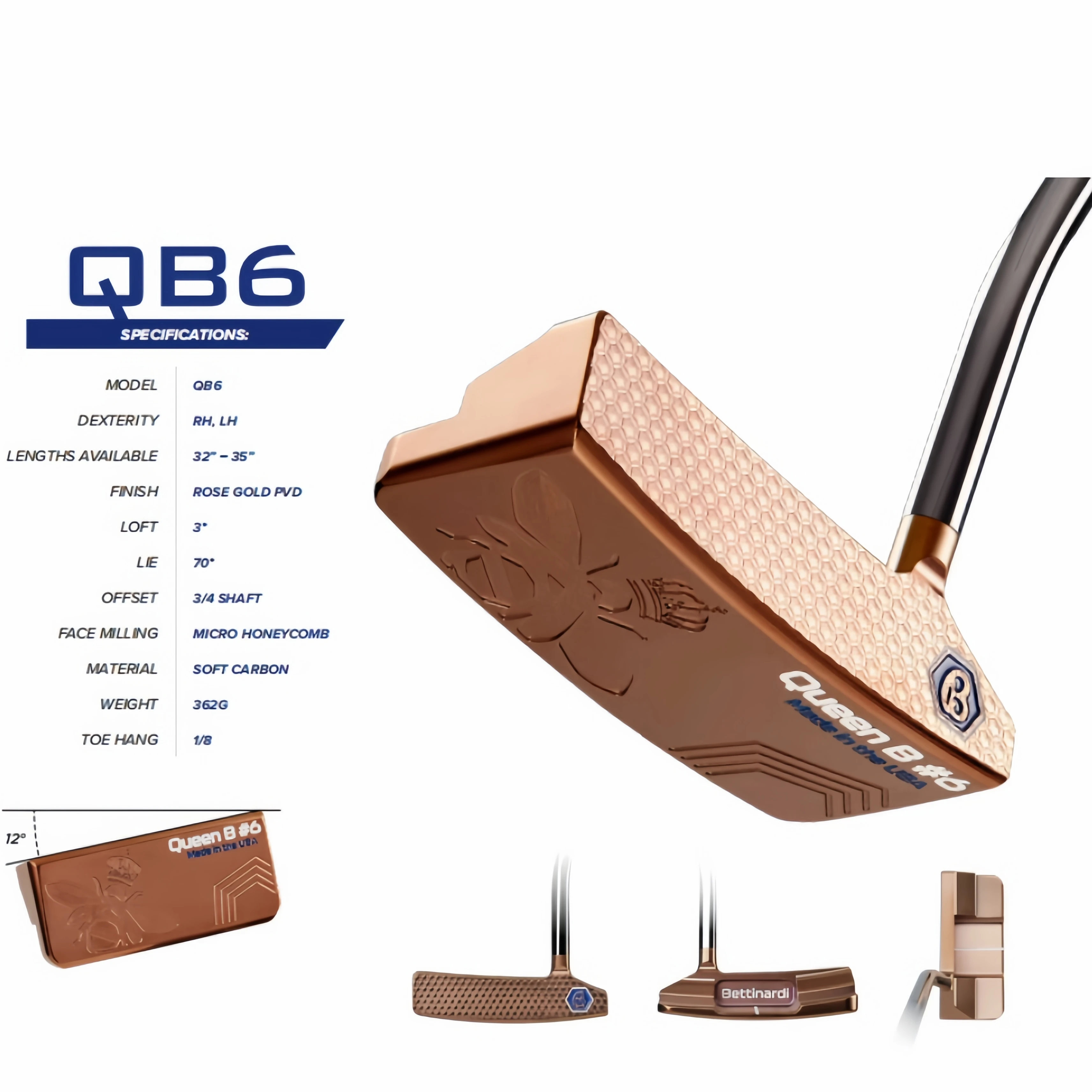 QUEEN Series Golf Putter Men Putter Forged Carbon Steel CNC Milled Golf Driver Fairway Wood Iron Set Wedge Golf Club Putter Club