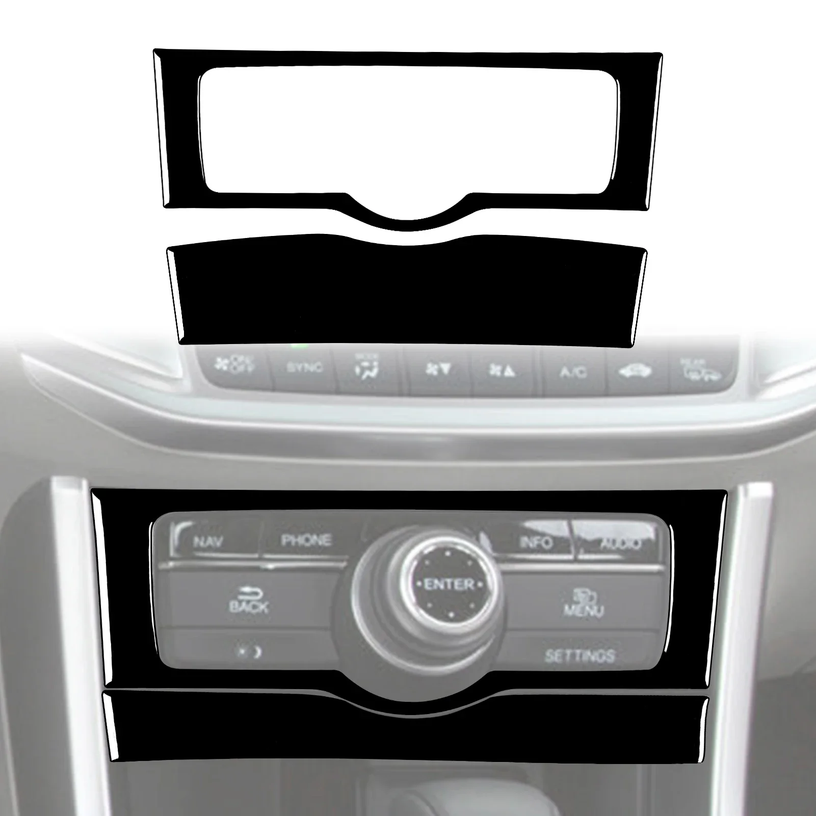 

Car Central Console Multimedia Function Switch Panel Stickers For Honda Accord 9th 2014-2017