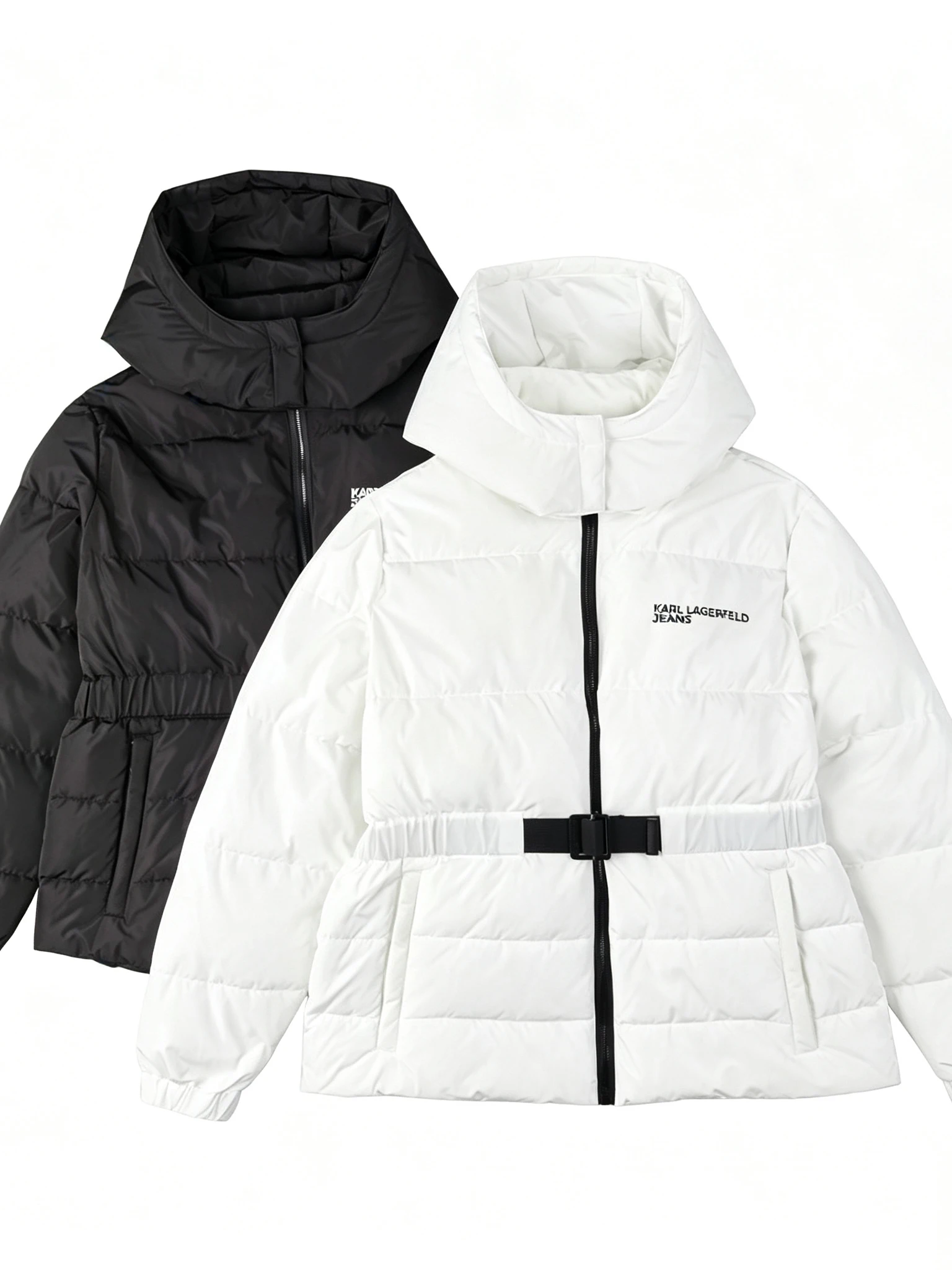 Casual Style Hooded Thickened Cotton Jacket Women's Autumn Winter Warm Unisex Zipper Closure Long Sleeve Coat with Hood