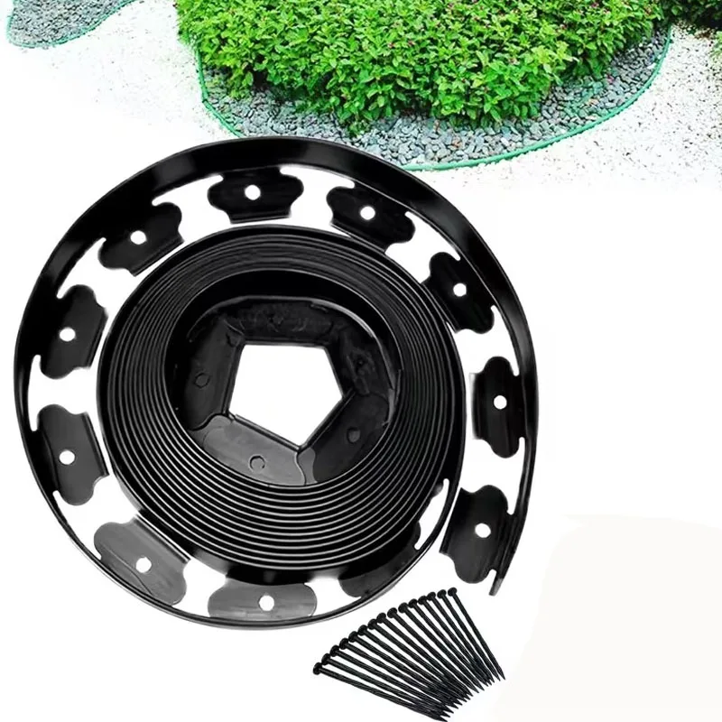 

10 м L-образная система ландшафтной окантовки, сверхмощная садовая граница для разделения травы и камней, доска для удержания почвы, проект «сделай сам»