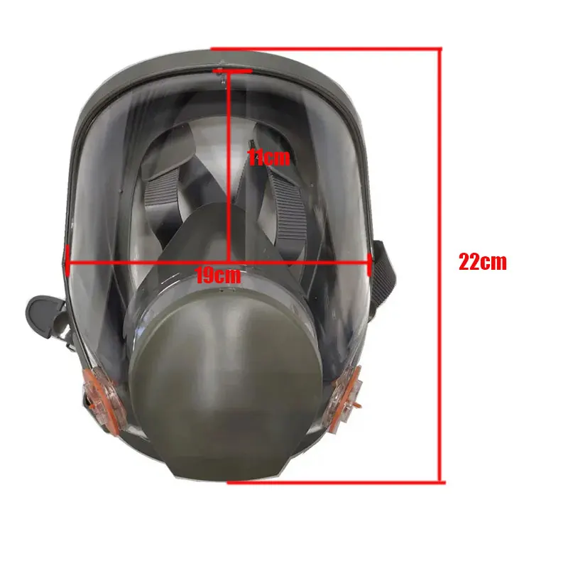 6800 Large View Full Gas Mask Full Face Respirator Painting Spraying Silicone Mask Body