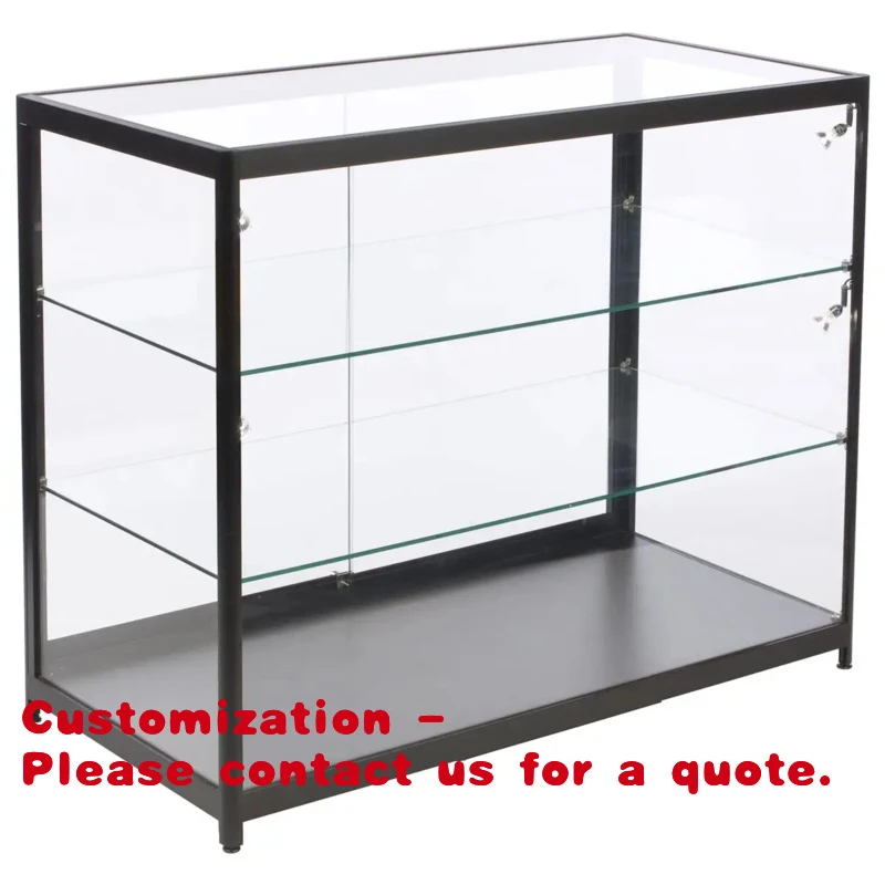 

custom.48 Tempered Glass LED Retail Display with Side Spotlight Shopping Mall Use