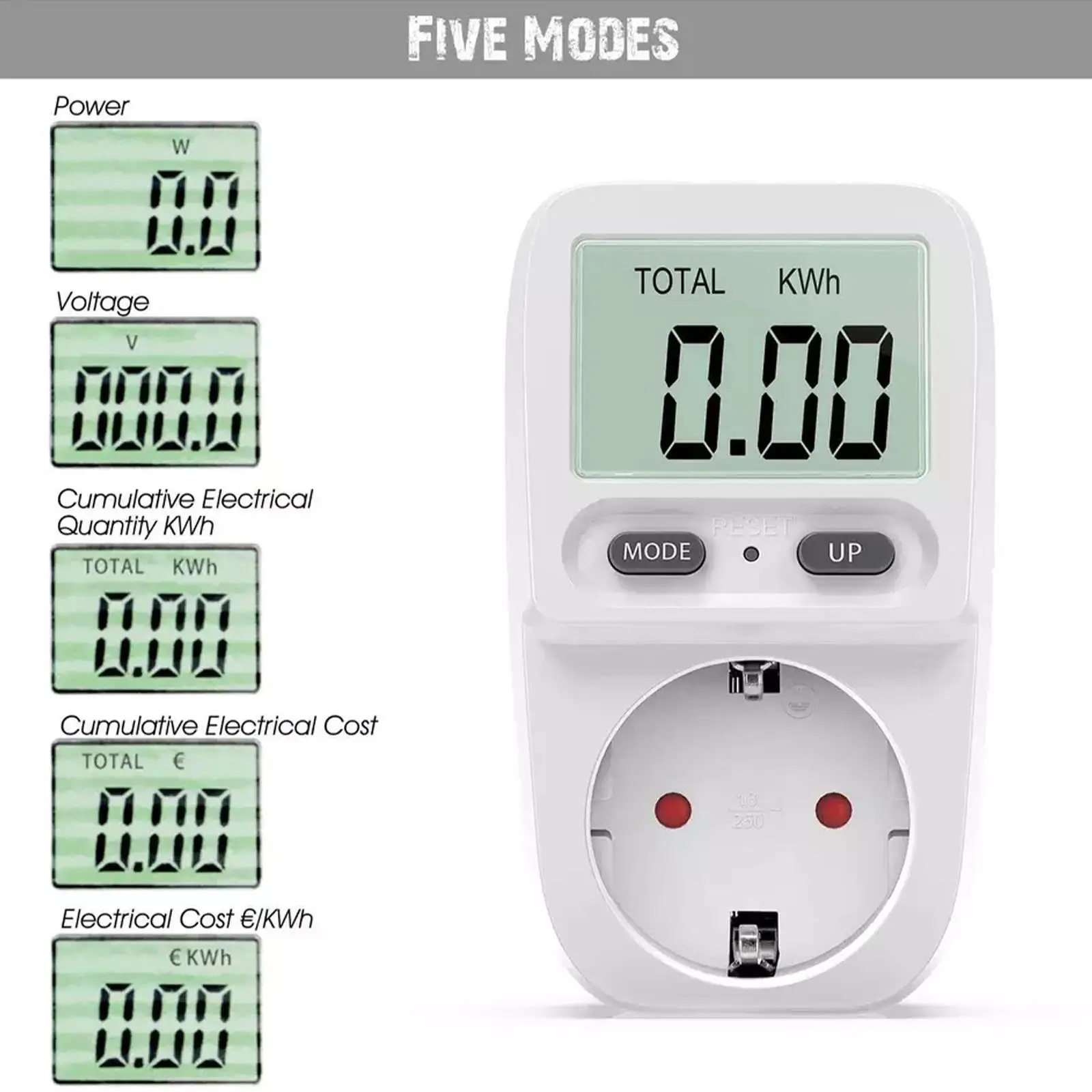 Digital Power Wattmeter Power Metering Socket Intelligent Billing Socket Measuring Outlet Power Analyzer Digital Current Meter