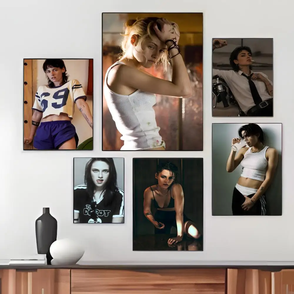 Actress Kristen Stewart Poster Pegatina artistica HD autoadhesiva impermeable para salon dormitorio
