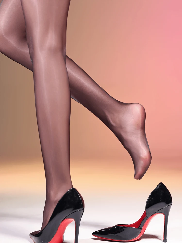 3D Ultra-Thin Two-Color Glossy Silk Stockings Seamless Crotch Women's Ultra-Thin Transparent Pantyhose