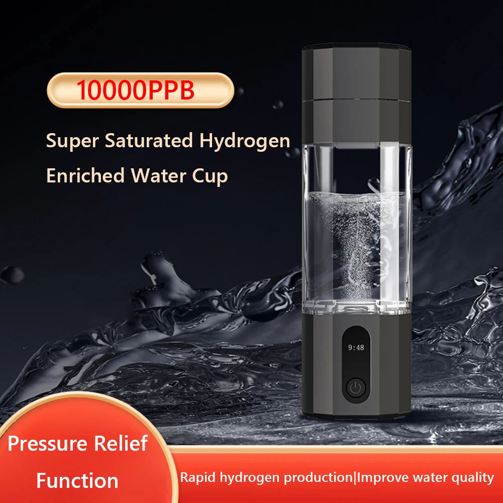 Portable Hydrogen Water Generator Water Bottle Max 8000PPB 2 Modes High Concentration Hydrogen Water Generator,TYPE-C Charging