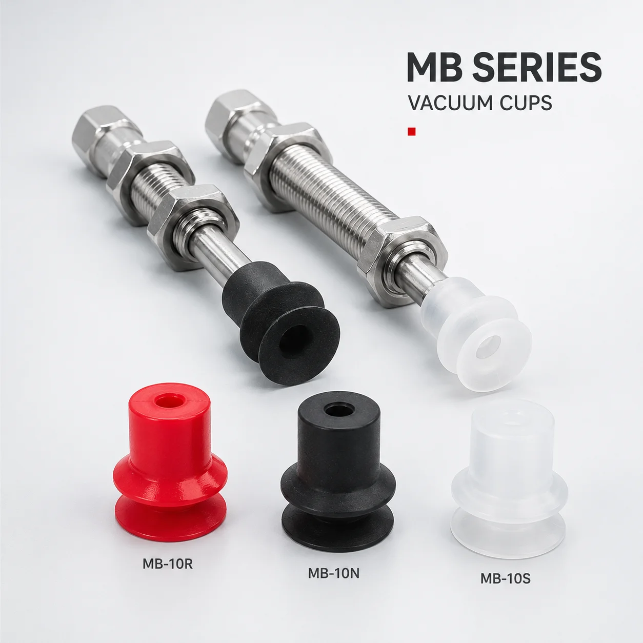 10PCS ZP-06B ZP-08B Double Bellows Vacuum Suction Cups Anti-Static Silicone Pads for Injection Molding Robot Arm