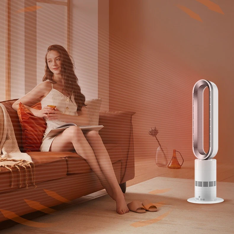 1800 واط سخان غرفة كهربائي بارد وساخن المحمولة الخالية من الشفرة مروحة ومدفأة مكيف الهواء الخالية من الشفرة ومروحة سخان ساخن للاستخدام المنزلي #4