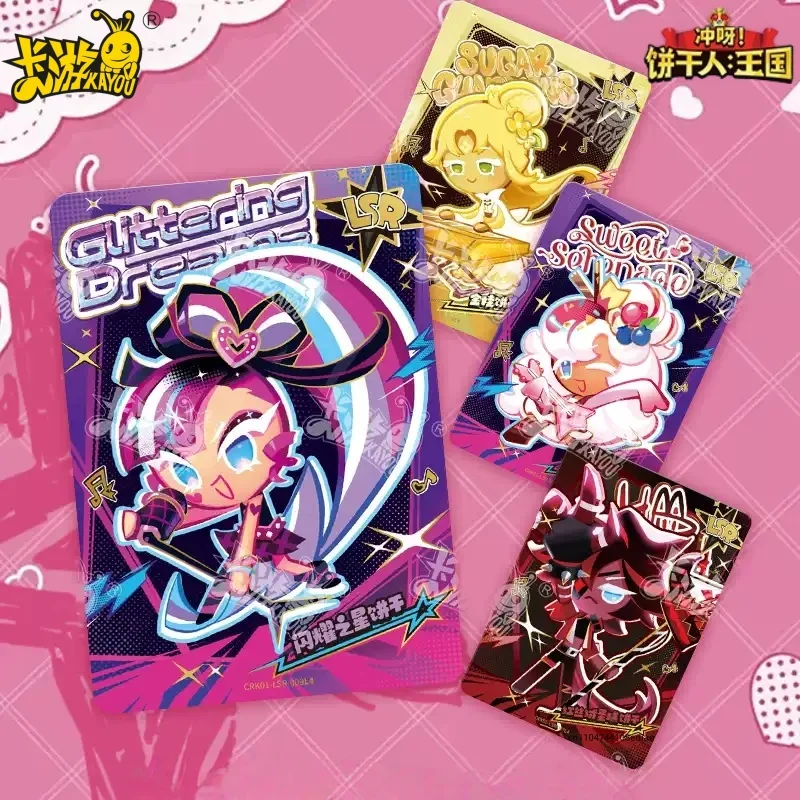 KAYOU Véritable Cookie Run : Royaume ‌   Carte Brave Heart Crispy Pack jeu carte de Collection jouets périphériques carte Flash cadeau de vacances