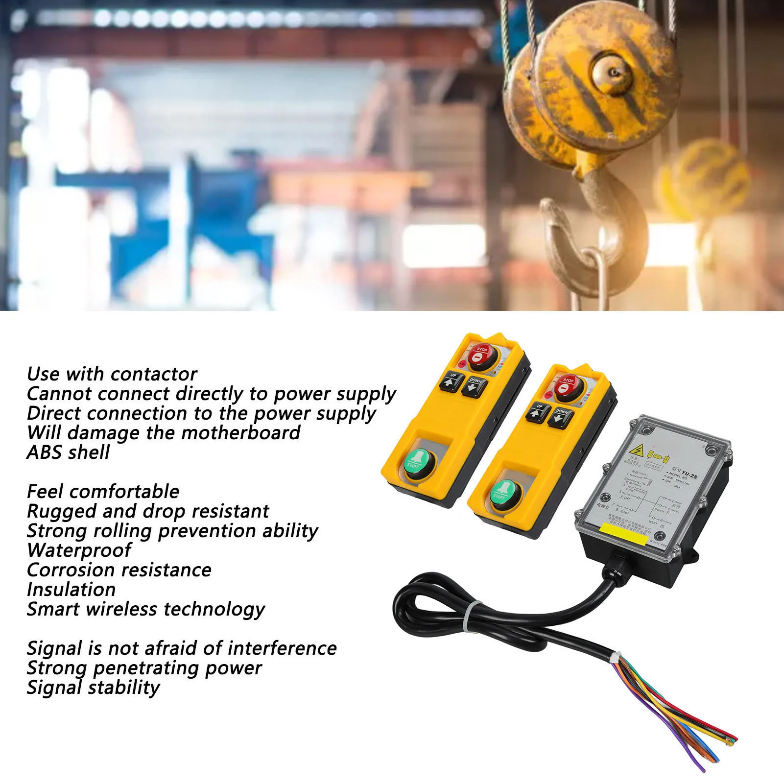 Industrial Remote Control Wireless Waterproof Hoist Crane Remotes Controller for Bridge Cranes IP68 Hoist Crane Remote Control