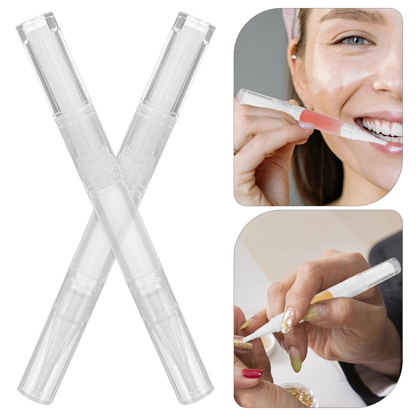 

4Pcs Nail Nutrition Oil Pen Empty Tube Strong Containers Makeup Liquids Applicators Nail Art Tool Essential Oil Pen