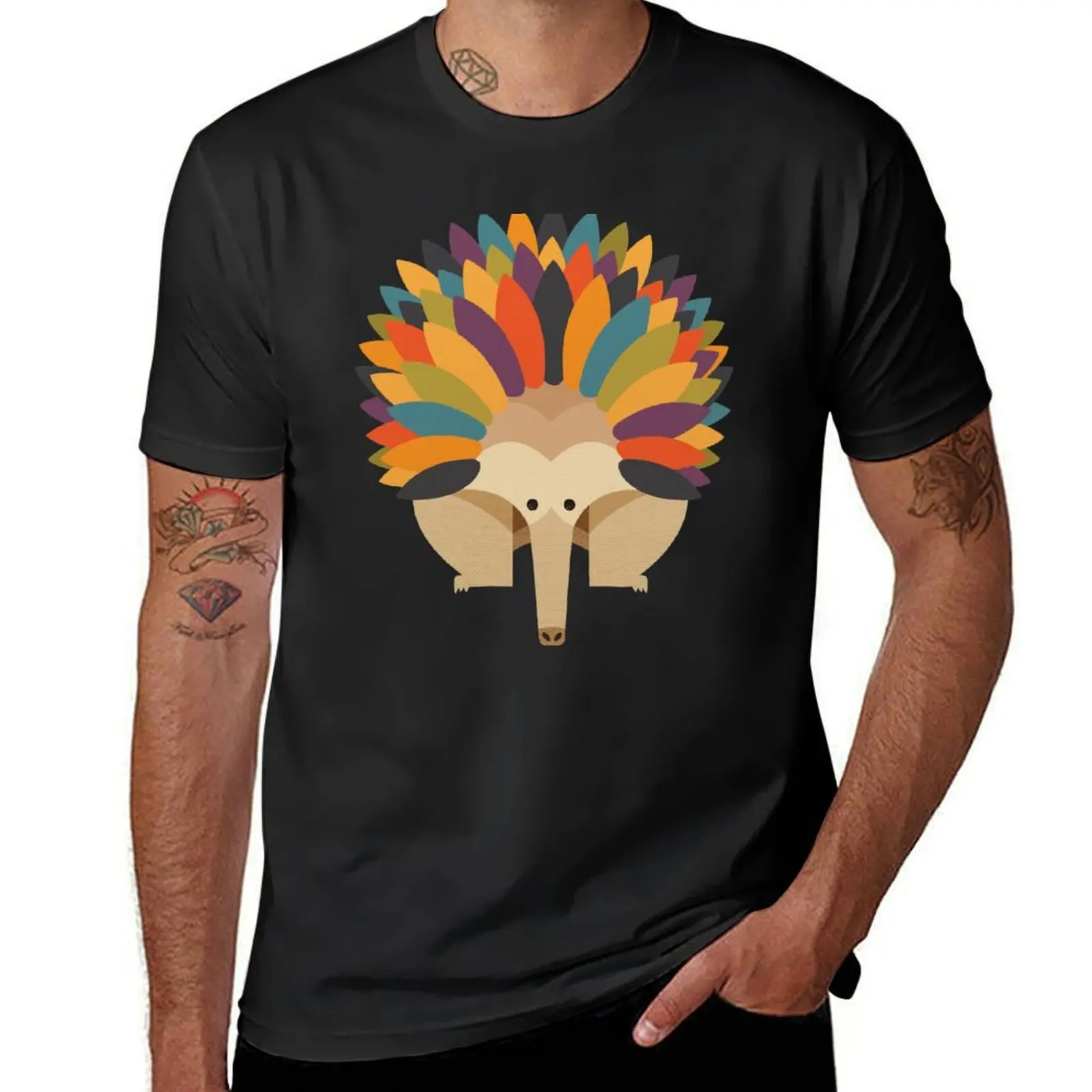 Hello Echidna T-Shirt graphics summer top mens t shirt