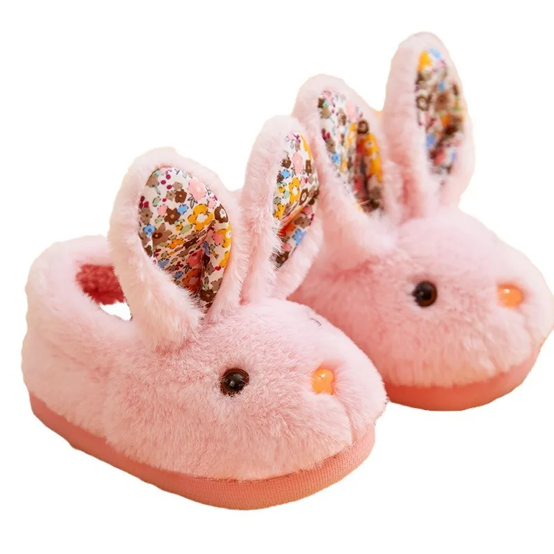 

Brand Kid Slipper Autumn Winter New Cute Kid Cotton Slipper Cartoon Boy Gril Shoe Warm Home Fur Slipper Women Slippers Pantuflas