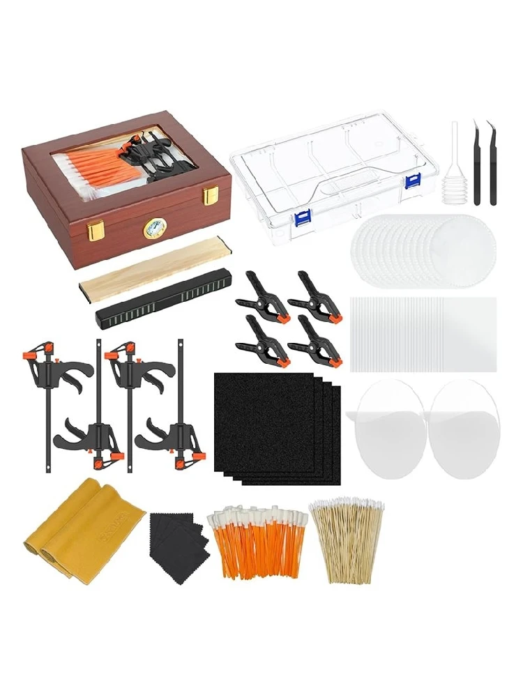 【HOT ITEMS】Voor verzamelobjecten, kaartgraderings- en egaliseerset, 313-delige set voor het reinigen, restaureren, repareren en fixeren van verzamelkaarten voor verzamelaars - afbeelding 2