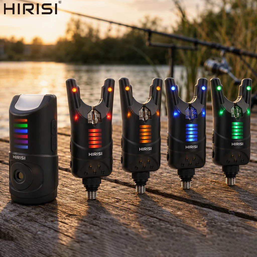 hirisi-hrs1-1-4-recepteur-d'alarme-de-morsure-sans-fil-etanche-avec-led-multicolores-volume-et-sensibilite-reglables-pour-canne-a-peche-a-la-carpe