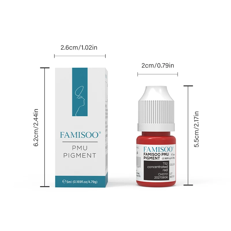 FAMISOO 5 مللي أوروبا الساخن بيع 9 ألوان الشفاه الوشم الحبر ل شبه تجميل دائم الحواجب Microblading الصباغ الوشم لوازم #6