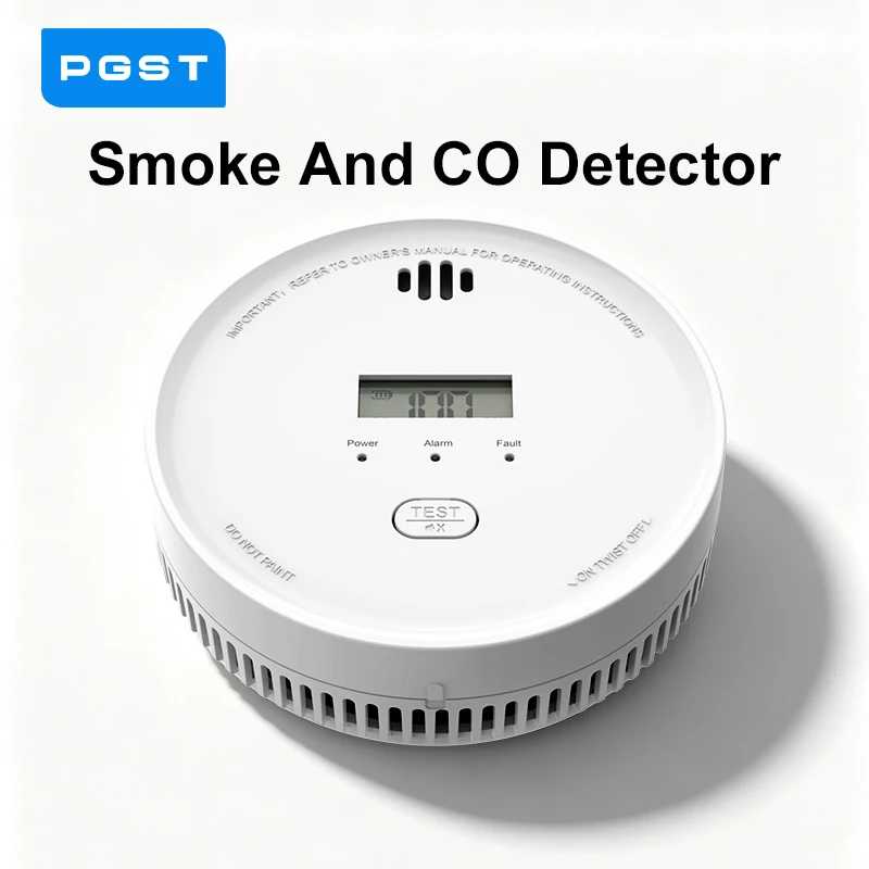 pgstスマート独立型2in1-co煙感知器火災警報器一酸化炭素煙感知器火災警報センサーホームハウスセキュリティ