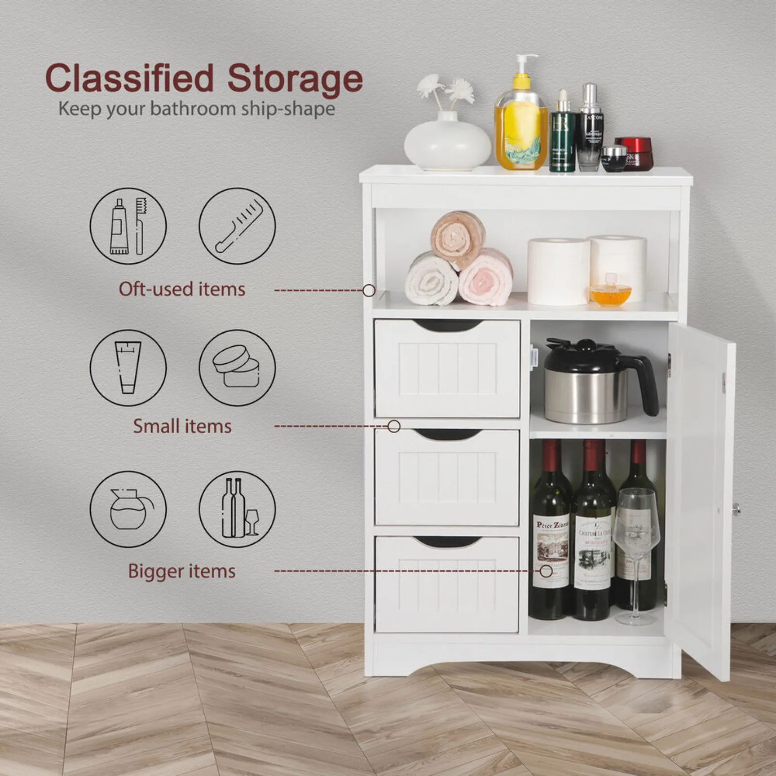 Bathroom Cabinet Storage Shelf Organizer Medicine Storage Shelf Organizer White United States