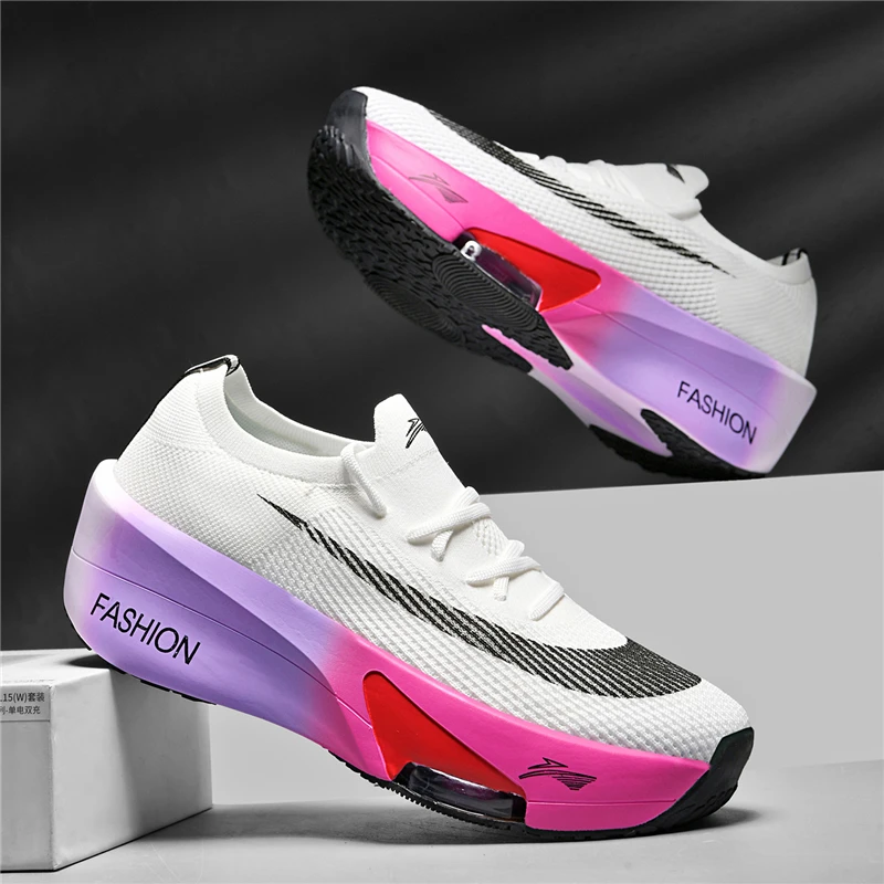 Men's Shoes Air Cushion Runner Trainers Tenis Plate Sports Running Shoes Women Comfortable Athletic Speciality Marathon Sneakers - view 6