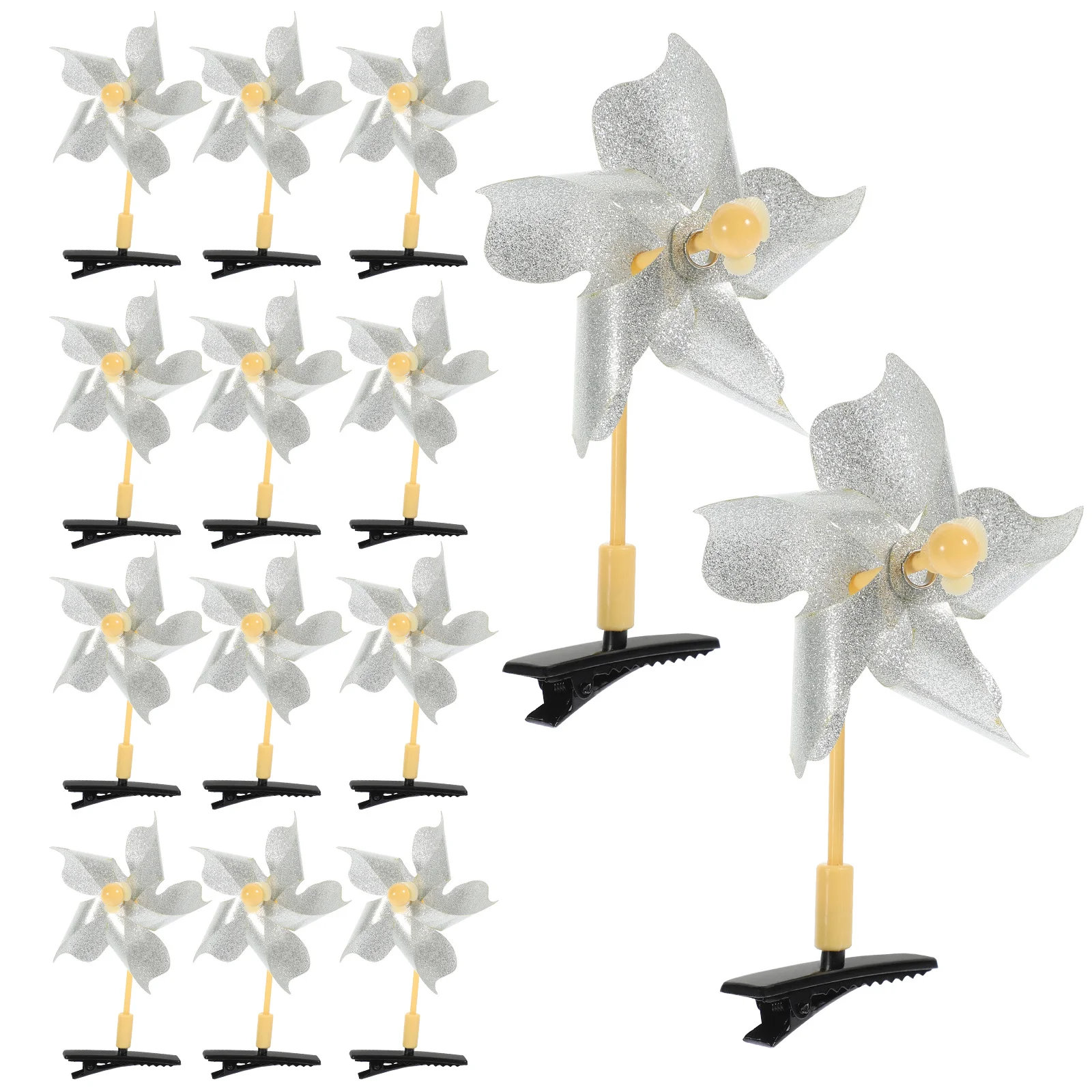 

24Pcs Windmill Hair Clips Cute Rotating Glitter Barrettes for Little Hair Accessories Windmill Barrettes
