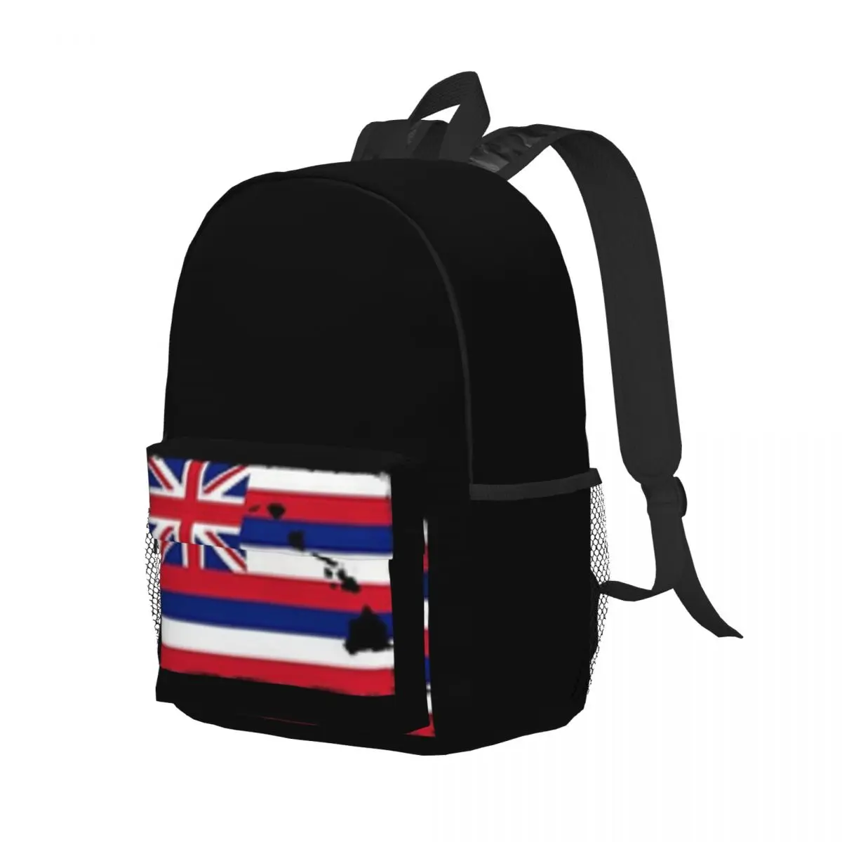 Anime Cartoon Schoolbag para a Juventude, Mochila Leve, Bandeira do Havaí Impressa, Casual, Infantil, 15"