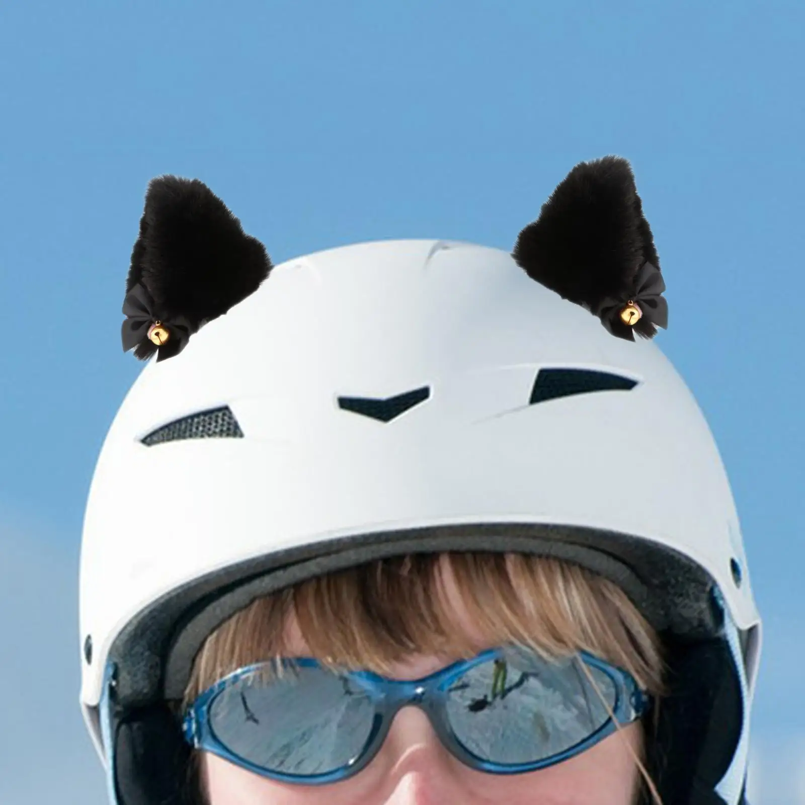 

Plush Ears Costume Soft Helmet Animal Decor Accessory for Custom Motorcycle Helmet Cycling Skiing